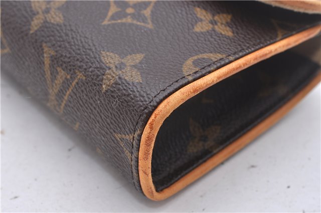 Authentic Louis Vuitton Monogram Pochette Florentine Clutch Bag M51855 LV 1601D