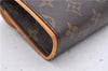 Authentic Louis Vuitton Monogram Pochette Florentine Clutch Bag M51855 LV 1601D