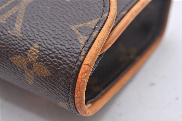 Authentic Louis Vuitton Monogram Pochette Florentine Clutch Bag M51855 LV 1601D