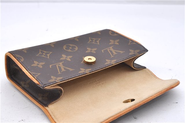 Authentic Louis Vuitton Monogram Pochette Florentine Clutch Bag M51855 LV 1601D