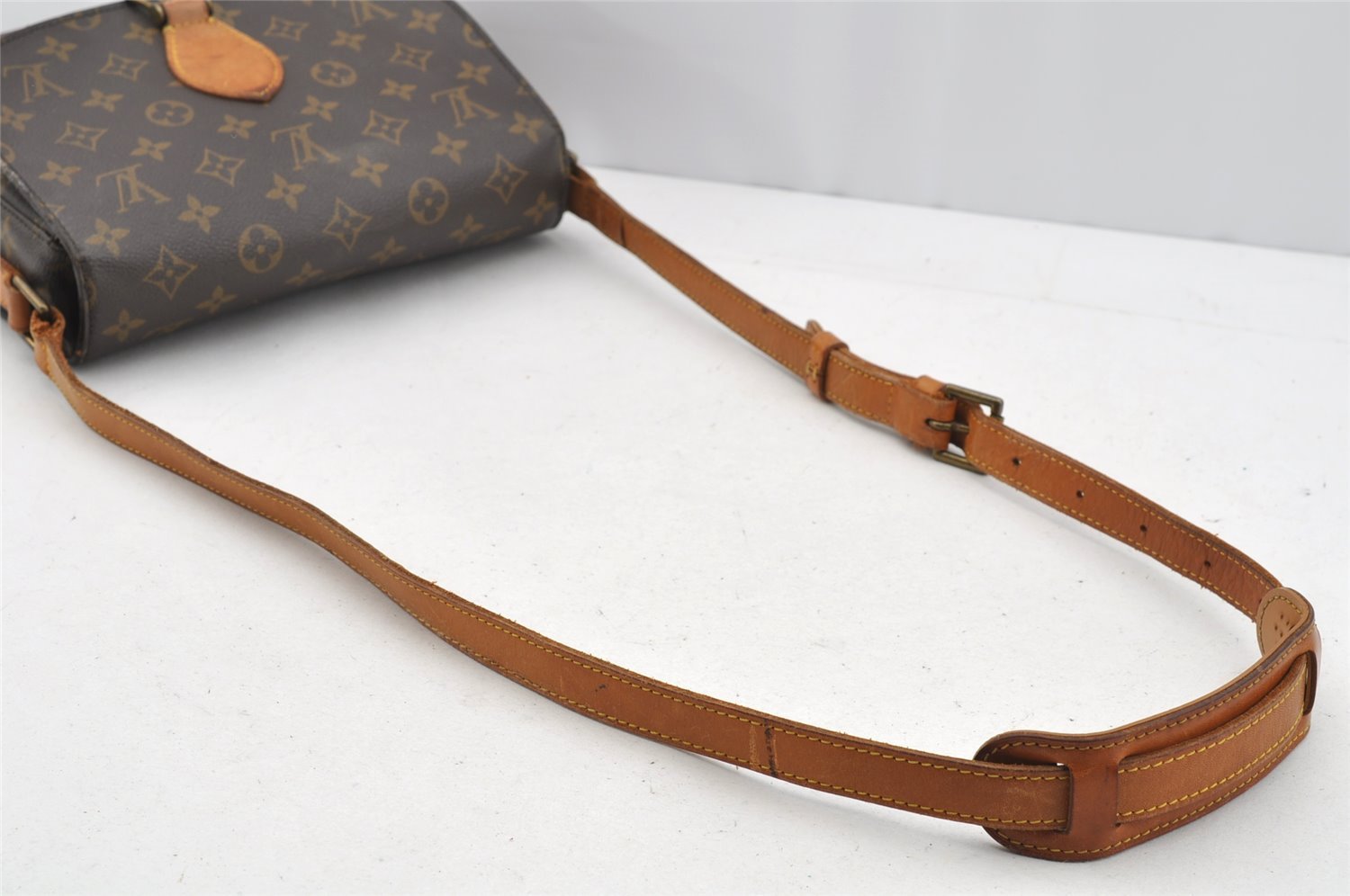 Authentic Louis Vuitton Monogram Saint Cloud GM M51242 Shoulder Cross Bag 1601I