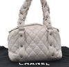 Authentic CHANEL Lady Braide Calf Skin Matelasse Chain Hand Bag White 1602D