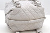 Authentic CHANEL Lady Braide Calf Skin Matelasse Chain Hand Bag White 1602D