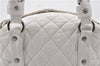 Authentic CHANEL Lady Braide Calf Skin Matelasse Chain Hand Bag White 1602D