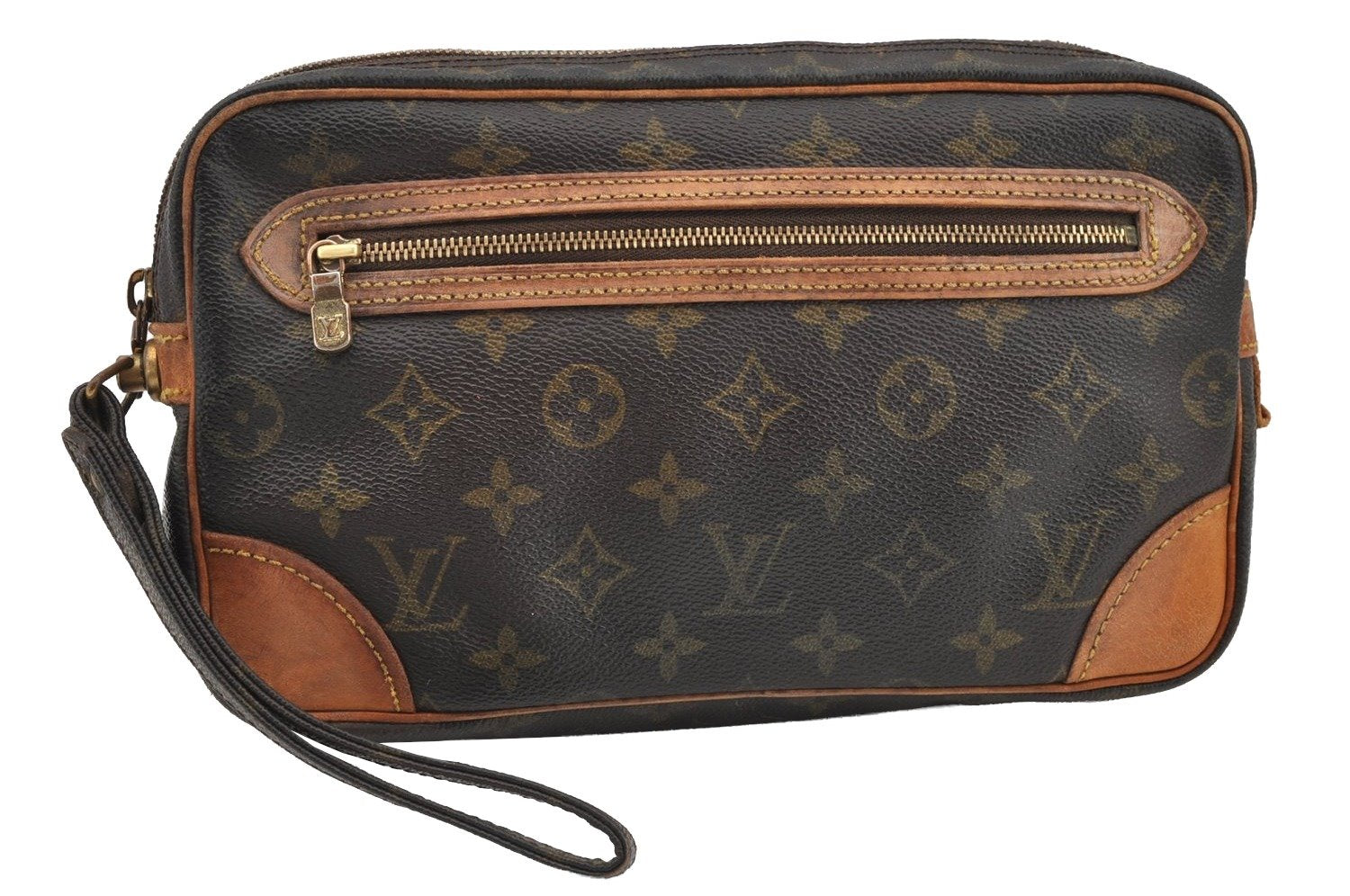 Authentic Louis Vuitton Monogram Marly Dragonne GM M51825 Clutch Hand Bag 1602I