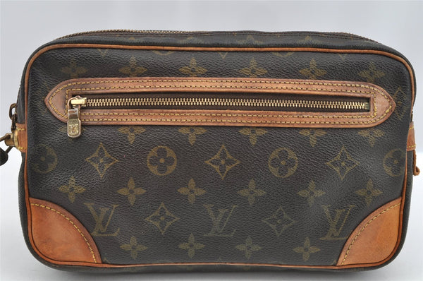 Authentic Louis Vuitton Monogram Marly Dragonne GM M51825 Clutch Hand Bag 1602I