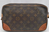 Authentic Louis Vuitton Monogram Marly Dragonne GM M51825 Clutch Hand Bag 1602I