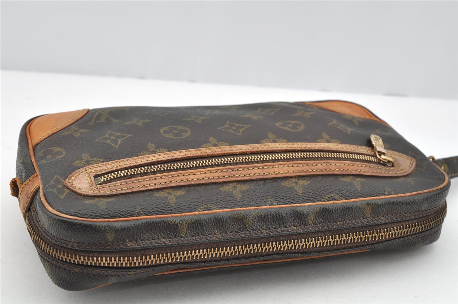 Authentic Louis Vuitton Monogram Marly Dragonne GM M51825 Clutch Hand Bag 1602I