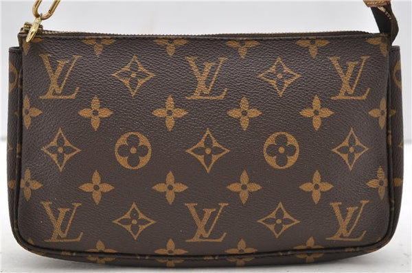 Authentic Louis Vuitton Monogram Pochette Accessoires Pouch M51980 LV Junk 1603D