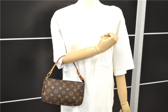 Authentic Louis Vuitton Monogram Pochette Accessoires Pouch M51980 LV Junk 1603D