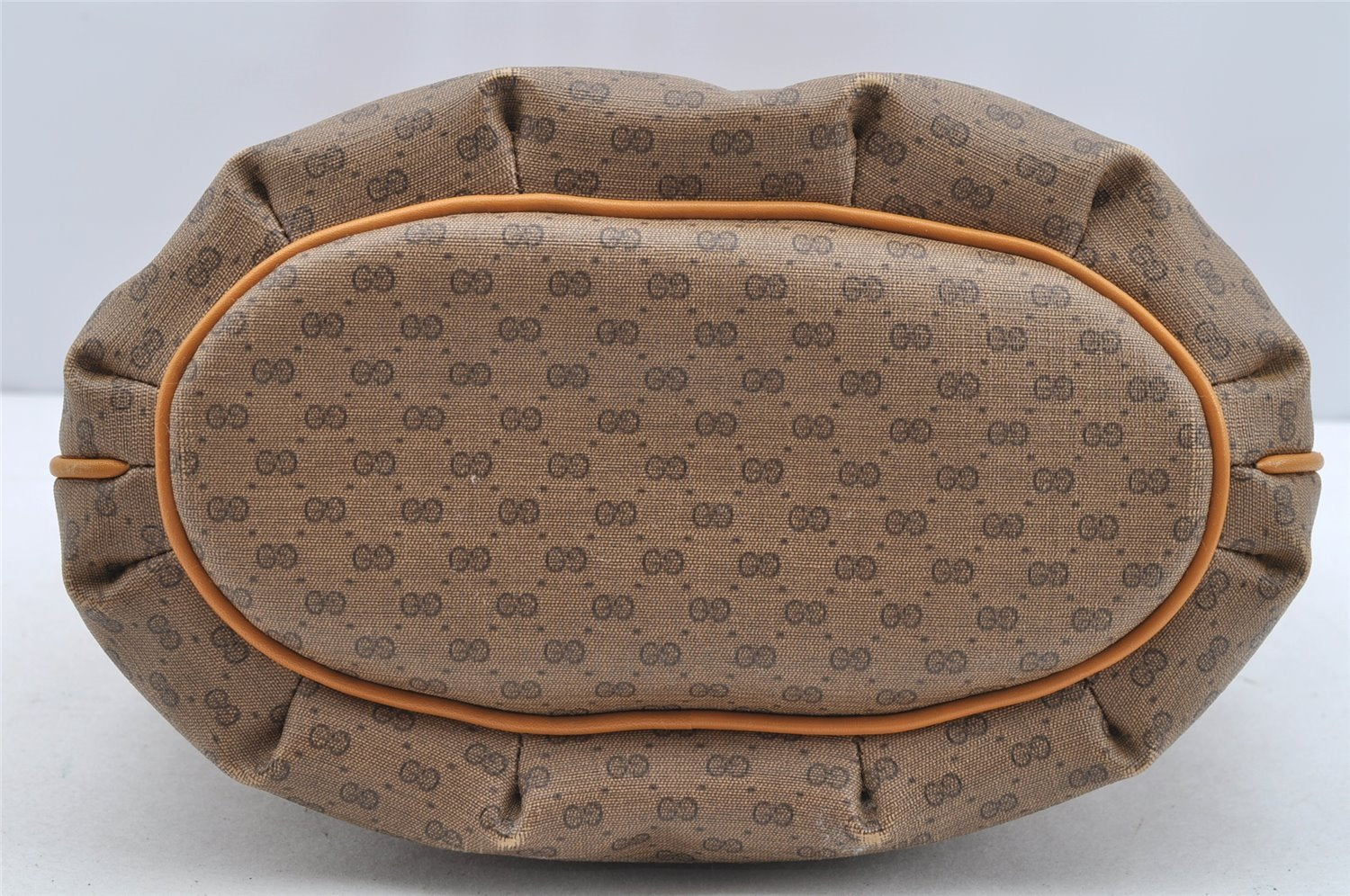 Authentic GUCCI Micro GG PVC Leather Shoulder Cross Body Bag Brown Junk 1603I