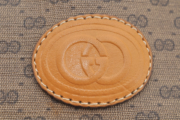 Authentic GUCCI Micro GG PVC Leather Shoulder Cross Body Bag Brown Junk 1603I