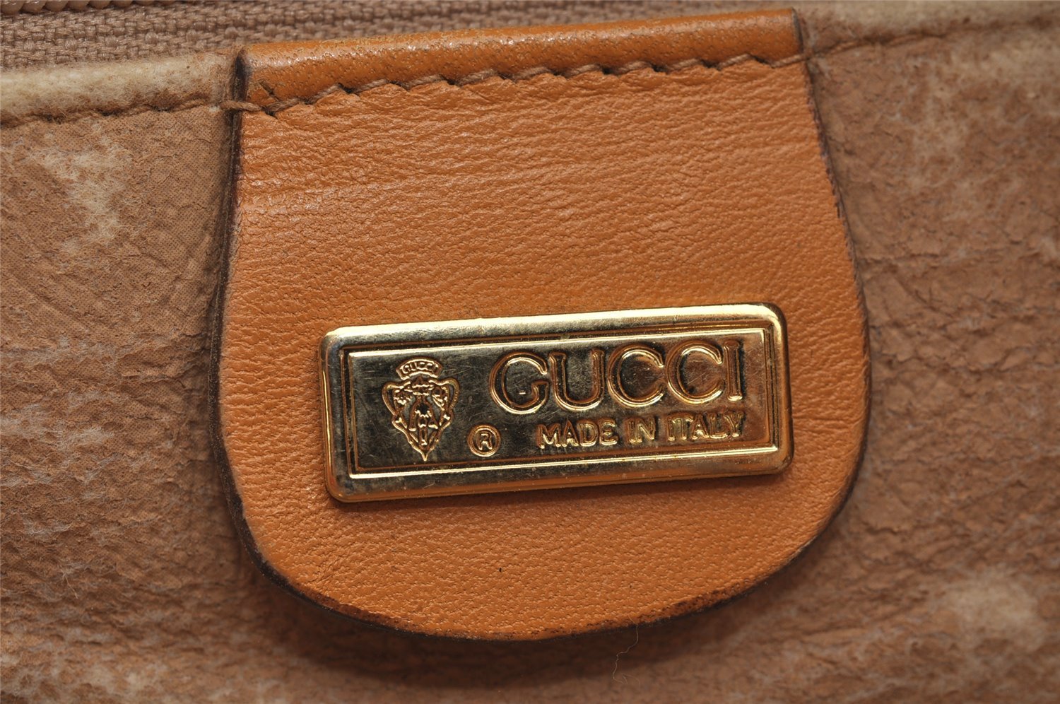 Authentic GUCCI Micro GG PVC Leather Shoulder Cross Body Bag Brown Junk 1603I