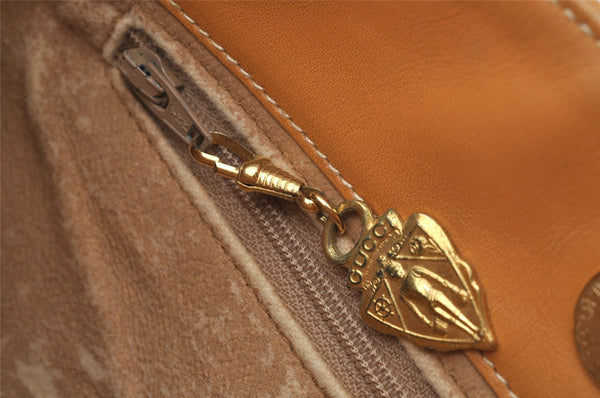 Authentic GUCCI Micro GG PVC Leather Shoulder Cross Body Bag Brown Junk 1603I