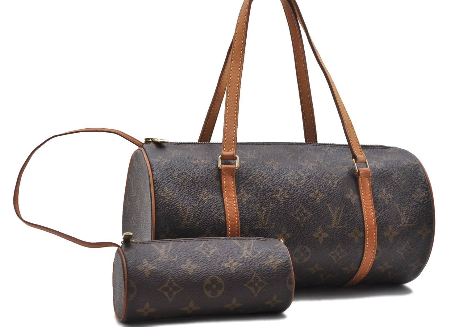 Authentic Louis Vuitton Monogram Papillon 30 Hand Bag M51385 LV 1605D