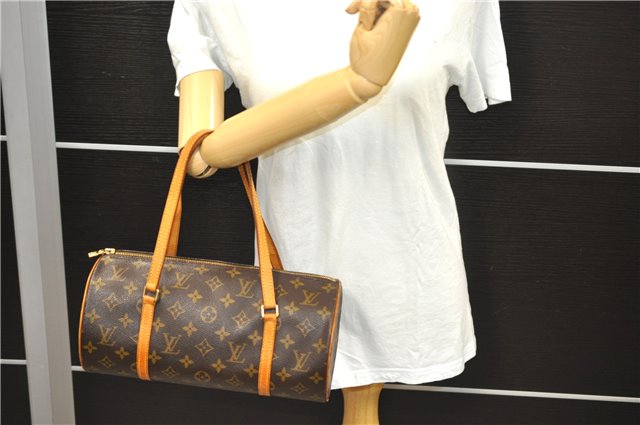 Authentic Louis Vuitton Monogram Papillon 30 Hand Bag M51385 LV 1605D