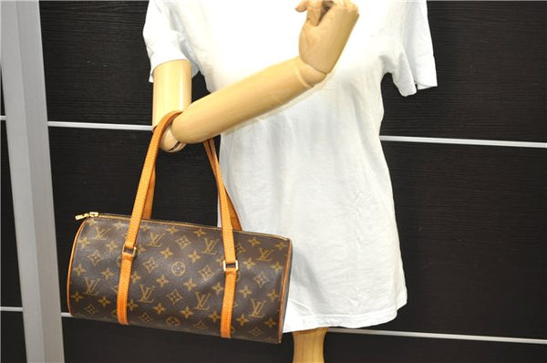 Authentic Louis Vuitton Monogram Papillon 30 Hand Bag M51385 LV 1605D
