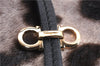 Authentic Ferragamo Gancini Unborn Calf Leather Hand Tote Bag Brown 1605E