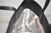 Authentic Ferragamo Gancini Unborn Calf Leather Hand Tote Bag Brown 1605E