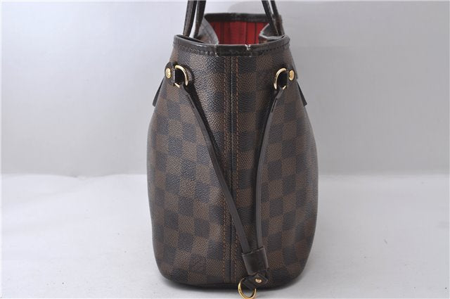 Authentic Louis Vuitton Damier Neverfull PM Tote Bag N51109 LV 1606D