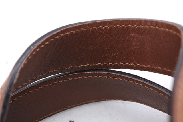 Authentic Salvatore Ferragamo Botanical 2Way Hand Bag Nylon Leather Brown 1606E