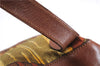Authentic Salvatore Ferragamo Botanical 2Way Hand Bag Nylon Leather Brown 1606E