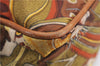 Authentic Salvatore Ferragamo Botanical 2Way Hand Bag Nylon Leather Brown 1606E