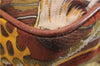 Authentic Salvatore Ferragamo Botanical 2Way Hand Bag Nylon Leather Brown 1606E