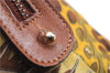 Authentic Salvatore Ferragamo Botanical 2Way Hand Bag Nylon Leather Brown 1606E