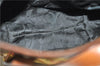 Authentic Salvatore Ferragamo Botanical 2Way Hand Bag Nylon Leather Brown 1606E