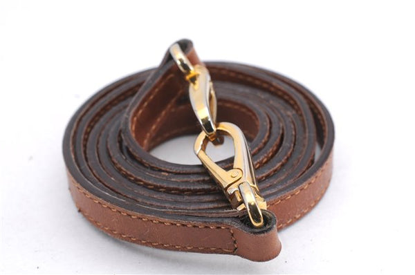 Authentic Salvatore Ferragamo Botanical 2Way Hand Bag Nylon Leather Brown 1606E
