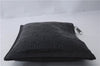 Authentic GUCCI GG Emboss Clutch Hand Bag Pouch Purse Leather 625569 Black 1608D