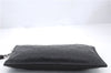 Authentic GUCCI GG Emboss Clutch Hand Bag Pouch Purse Leather 625569 Black 1608D