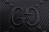 Authentic GUCCI GG Emboss Clutch Hand Bag Pouch Purse Leather 625569 Black 1608D