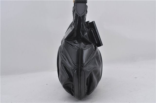 Authentic GUCCI Queen Hobo Shoulder Hand Bag PVC Leather 189885 Black 1608E