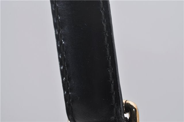 Authentic GUCCI Queen Hobo Shoulder Hand Bag PVC Leather 189885 Black 1608E