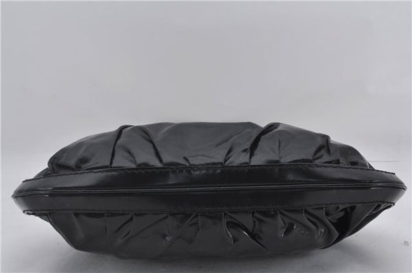 Authentic GUCCI Queen Hobo Shoulder Hand Bag PVC Leather 189885 Black 1608E