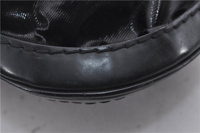 Authentic GUCCI Queen Hobo Shoulder Hand Bag PVC Leather 189885 Black 1608E