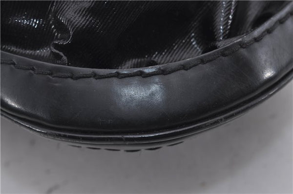 Authentic GUCCI Queen Hobo Shoulder Hand Bag PVC Leather 189885 Black 1608E