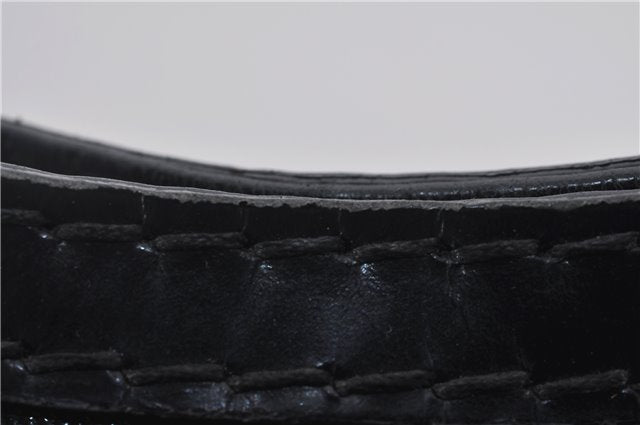 Authentic GUCCI Queen Hobo Shoulder Hand Bag PVC Leather 189885 Black 1608E