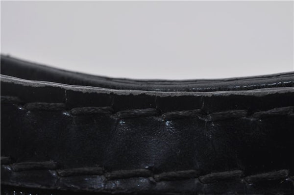 Authentic GUCCI Queen Hobo Shoulder Hand Bag PVC Leather 189885 Black 1608E