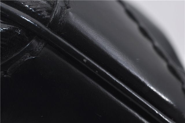 Authentic GUCCI Queen Hobo Shoulder Hand Bag PVC Leather 189885 Black 1608E