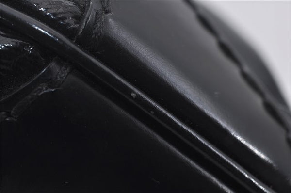 Authentic GUCCI Queen Hobo Shoulder Hand Bag PVC Leather 189885 Black 1608E