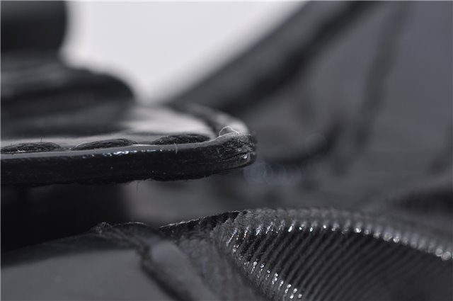 Authentic GUCCI Queen Hobo Shoulder Hand Bag PVC Leather 189885 Black 1608E