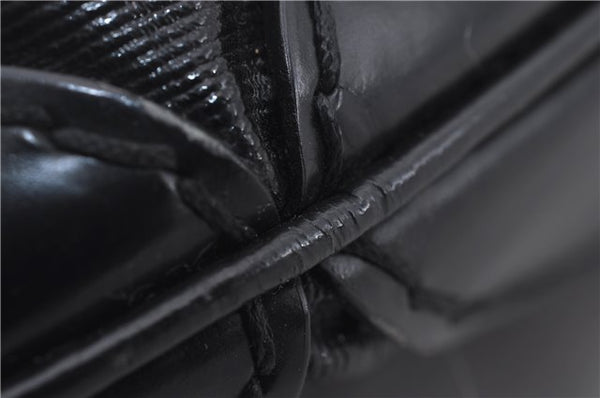 Authentic GUCCI Queen Hobo Shoulder Hand Bag PVC Leather 189885 Black 1608E