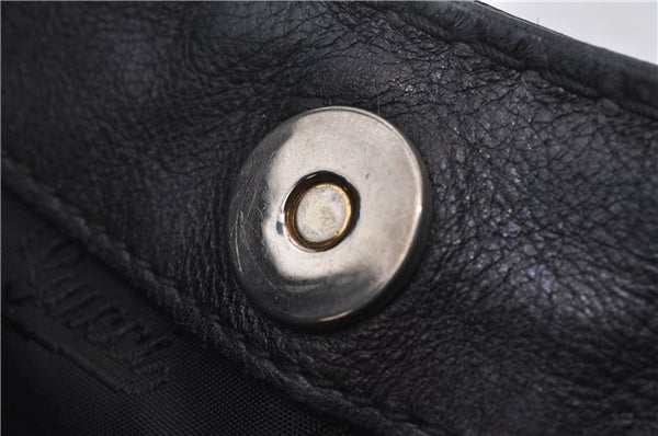 Authentic GUCCI Queen Hobo Shoulder Hand Bag PVC Leather 189885 Black 1608E