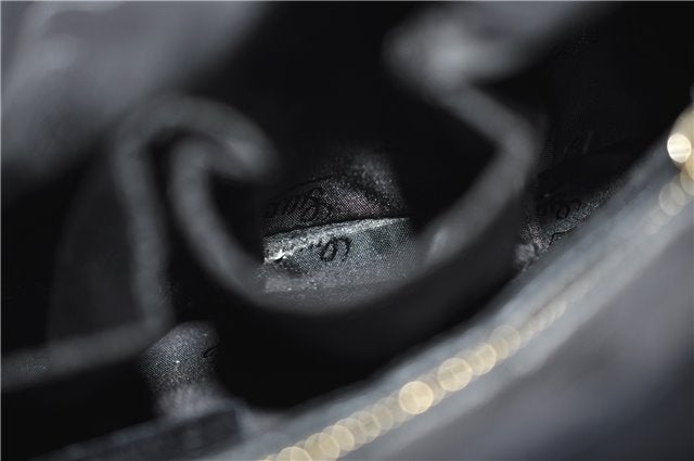 Authentic GUCCI Queen Hobo Shoulder Hand Bag PVC Leather 189885 Black 1608E