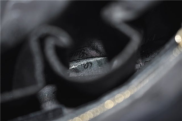 Authentic GUCCI Queen Hobo Shoulder Hand Bag PVC Leather 189885 Black 1608E