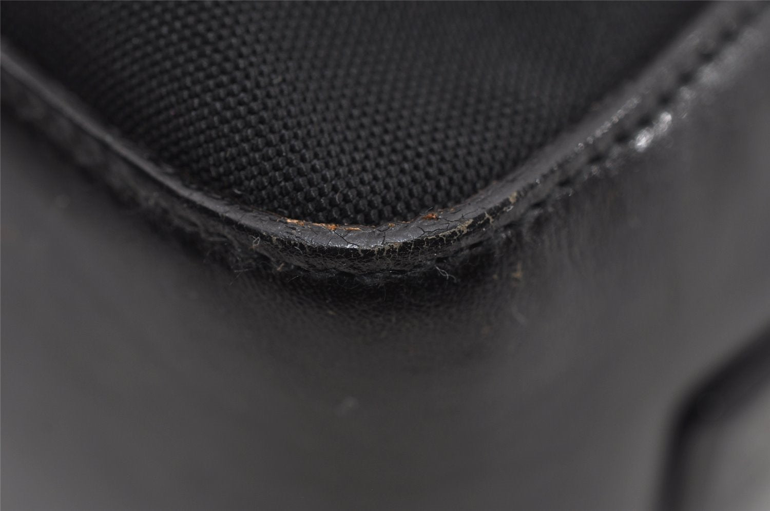 Authentic GUCCI Vintage Shoulder Bag Purse Nylon Leather 0013766 Black  1608I