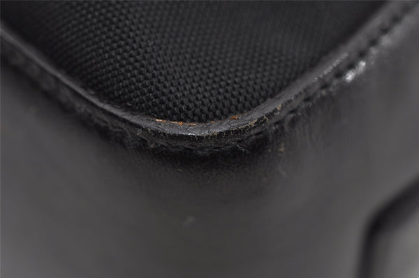 Authentic GUCCI Vintage Shoulder Bag Purse Nylon Leather 0013766 Black  1608I